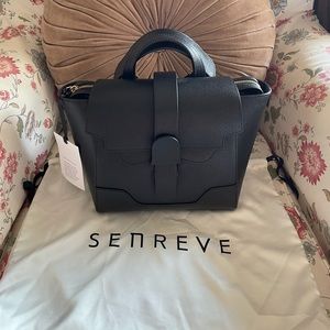 Senreve Mini Maestra Black Pebble Leather